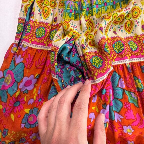 NATURAL LIFE Women Patricia Maxi Dress Flowy Tiered Boho Hippie Festival SZ XS - Picture 16 of 16